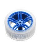 10Pcs Blue Rubber Wheels + 3-6v TT Motors DIY Kit For Arduino Smart Chassis Car Accessories