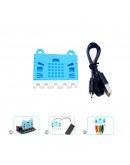 2Pcs Blue Color Cute Pattern Silicone Protective Case for Micro:bit Expansion Board DIY Part