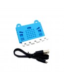 2Pcs Blue Color Cute Pattern Silicone Protective Case for Micro:bit Expansion Board DIY Part