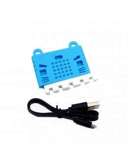 2Pcs Blue Color Cute Pattern Silicone Protective Case for Micro:bit Expansion Board DIY Part