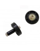 2Pcs Black Rubber Bearing Wheels for Chassis Tank Car