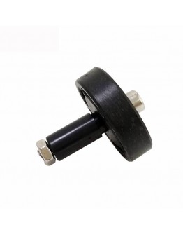 2Pcs Black Rubber Bearing Wheels for Chassis Tank Car