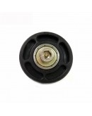 2Pcs Black Rubber Bearing Wheels for Chassis Tank Car