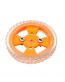 4Pcs 70*12mm Yellow Wear-resistant Rubber Wheels for N20 motor