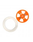 4Pcs 70*12mm Yellow Wear-resistant Rubber Wheels for N20 motor