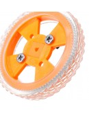 4Pcs 70*12mm Yellow Wear-resistant Rubber Wheels for N20 motor