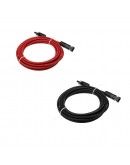 1 Pair of Black + Red 5M AWG12 MC4 Connector Extension Cable Wire for Solar Panel