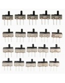 20pcs SS12D00G3 2 Position SPDT 1P2T 3 Pin PCB Panel Mini Vertical Slide Switch