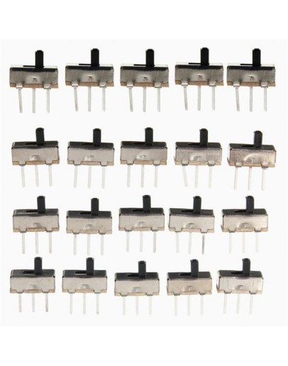 20pcs SS12D00G3 2 Position SPDT 1P2T 3 Pin PCB Panel Mini Vertical Slide Switch