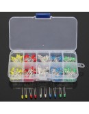 200Pcs 3MM LED Light Assorted Kit Red Green Blue Yellow White DIY LEDs Set