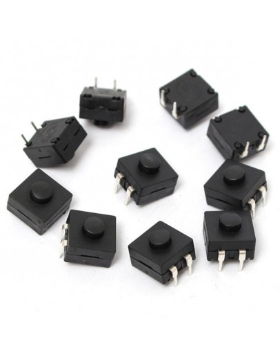 10Pcs DIP PCB Mini Latching Tactile Tact Push Button Switch 12x12x9mm