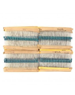 3120pcs 1% 1/4W Metal Film Resistor Kit 156 Value 1R-10M Ohm Component Pack