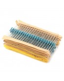 3120pcs 1% 1/4W Metal Film Resistor Kit 156 Value 1R-10M Ohm Component Pack