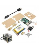 5 In 1 Raspberry Pi 3 Model B + Lithium Battery Board + V35 Acrylic Box + Pi Fan + Heat Sink Kit