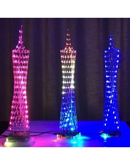 Geekcreit&reg; DIY LED Light Cube Canton Tower Suite Wireless Remote Control Electronic Kit