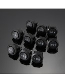 10PCS AC 6A/250V 10A/125V ON/OFF/ON SPDT Round Boat Rocker Switch 3 Position