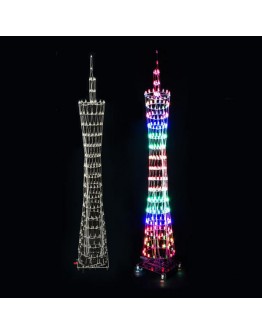 DIY Bluetooth Canton Tower LED Light Cube Kit Remote Control Music Spectrum Electronic Kit