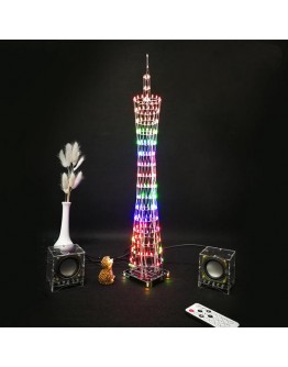 DIY Bluetooth Canton Tower LED Light Cube Kit Remote Control Music Spectrum Electronic Kit