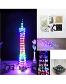 DIY Bluetooth Canton Tower LED Light Cube Kit Remote Control Music Spectrum Electronic Kit