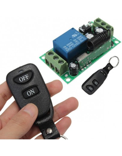 DC 12V 10A Relay 1CH Channel Wireless RF Remote Control Switch With 2 Transmitters