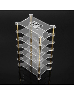 Clear Acrylic 6 Layer Cluster Case Shelf Stack For Raspberry Pi 3/2 B and B+