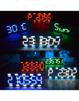 Geekcreit&reg; DIY 6 Digit LED Large Screen Two-Color Digital Tube Desktop Clock Kit Touch Control