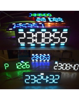 Geekcreit&reg; DIY 6 Digit LED Large Screen Two-Color Digital Tube Desktop Clock Kit Touch Control