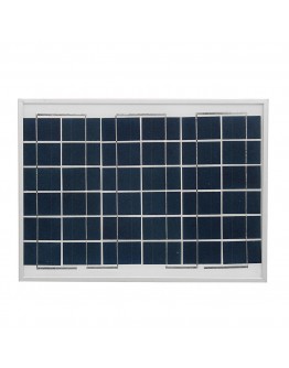 Silver/Black 10W 18V Polycrystalline Silicon Solar Panel With Junction Box For Car Batteries/RV/Boat