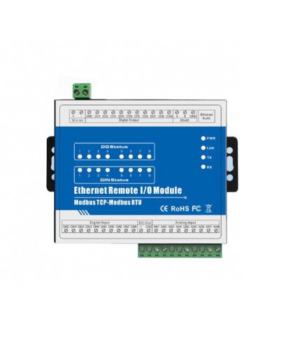 M340T TCP Ethernet Remote IO Module Data Acquisition System Module Industrial Ethernet Serial Port Network Switch (8RTD+RS485+RJ45)